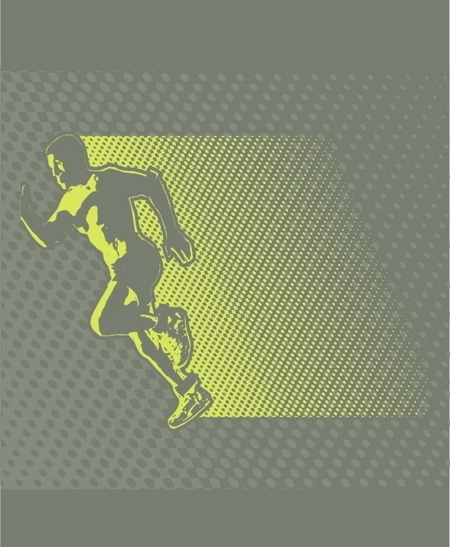男 运动员 图案 元素 跑步 奔驰 运动元素 圆点 渐变 男人男性 矢量人物 矢量