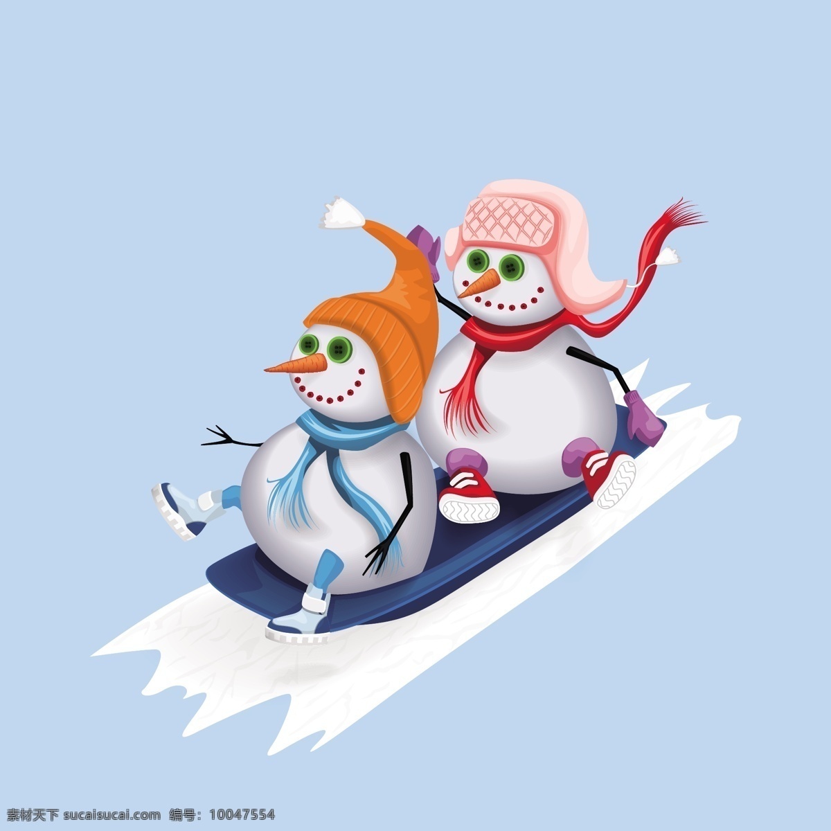卡通 滑雪 雪人 滑雪的雪人 卡通雪人 卡通素材 雪人素材 好看的雪人