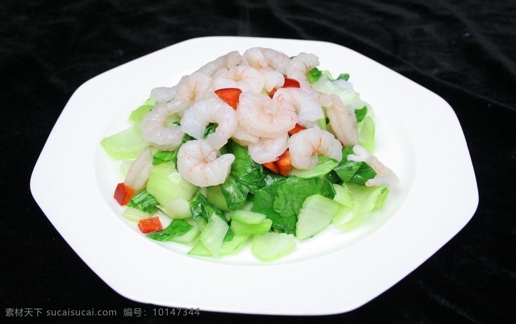中华美食 小油菜 虾仁 小油菜炒虾仁 餐饮美食 传统美食