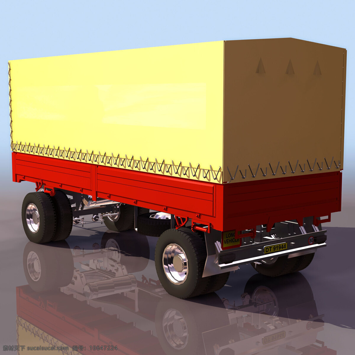 拖拉 车厢 模型 卡车 迁移 3d模型素材 其他3d模型