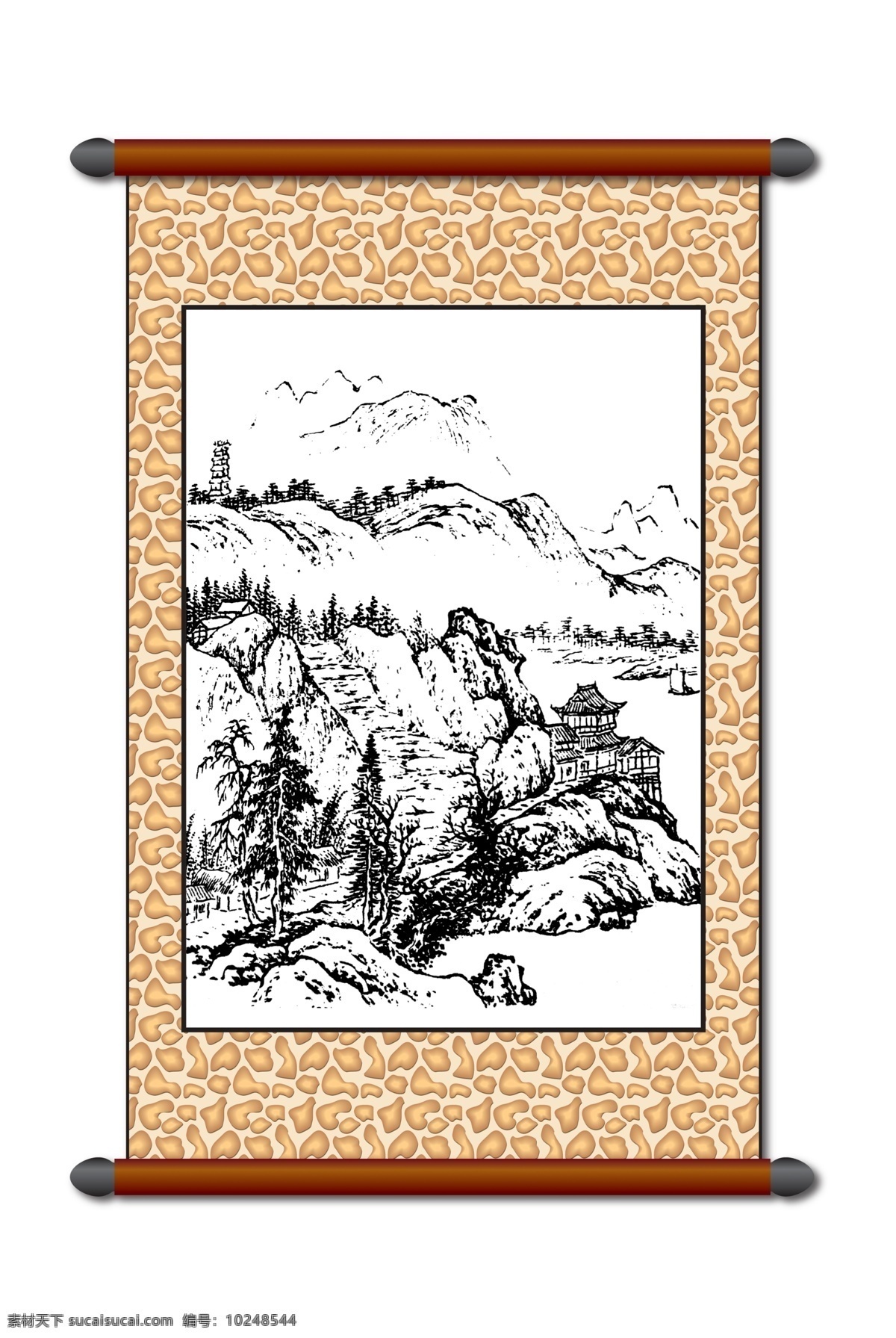 分层 白描 版画风景 传统画 风景 风景画 工笔 古画 模板下载 白描风景 山水画 古建筑 线描 美术 黑白稿 卷轴画 挂画 中国风 艺术画 文化艺术 绘画书法 设计图库 源文件 家居装饰素材 山水风景画