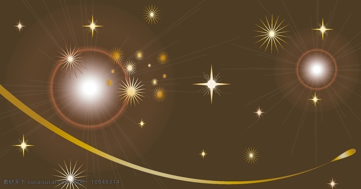 友好的空间 抽象的空间 发光点 发光圆圈 发光的星星