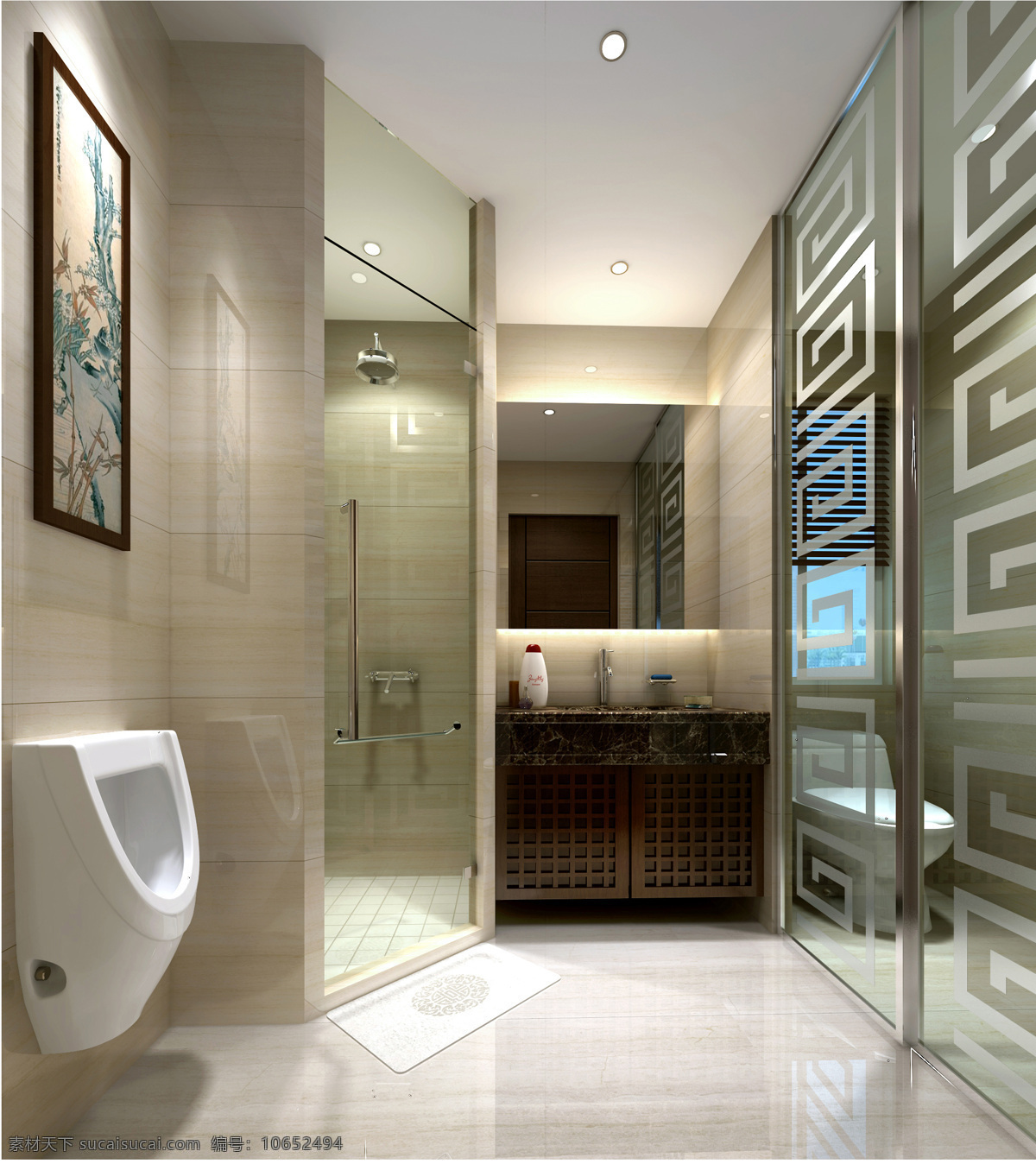 卫生间 别墅 环境设计 家装 淋浴房 室内设计 现代 家居装饰素材