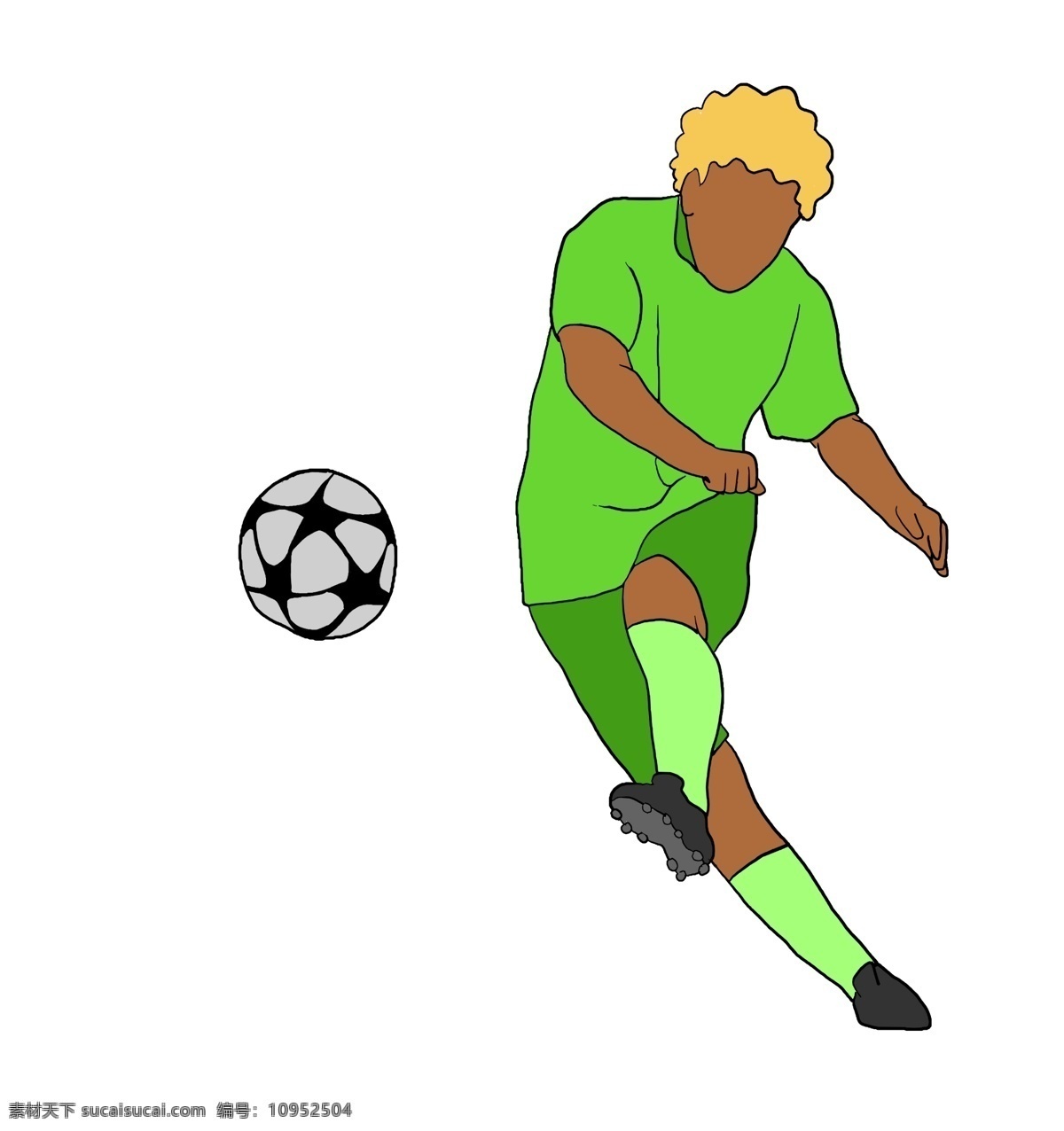 黑白 足球 小 男孩 黑白足球 圆形足球 踢 奔跑的小男孩 卡通的人物 运动健身