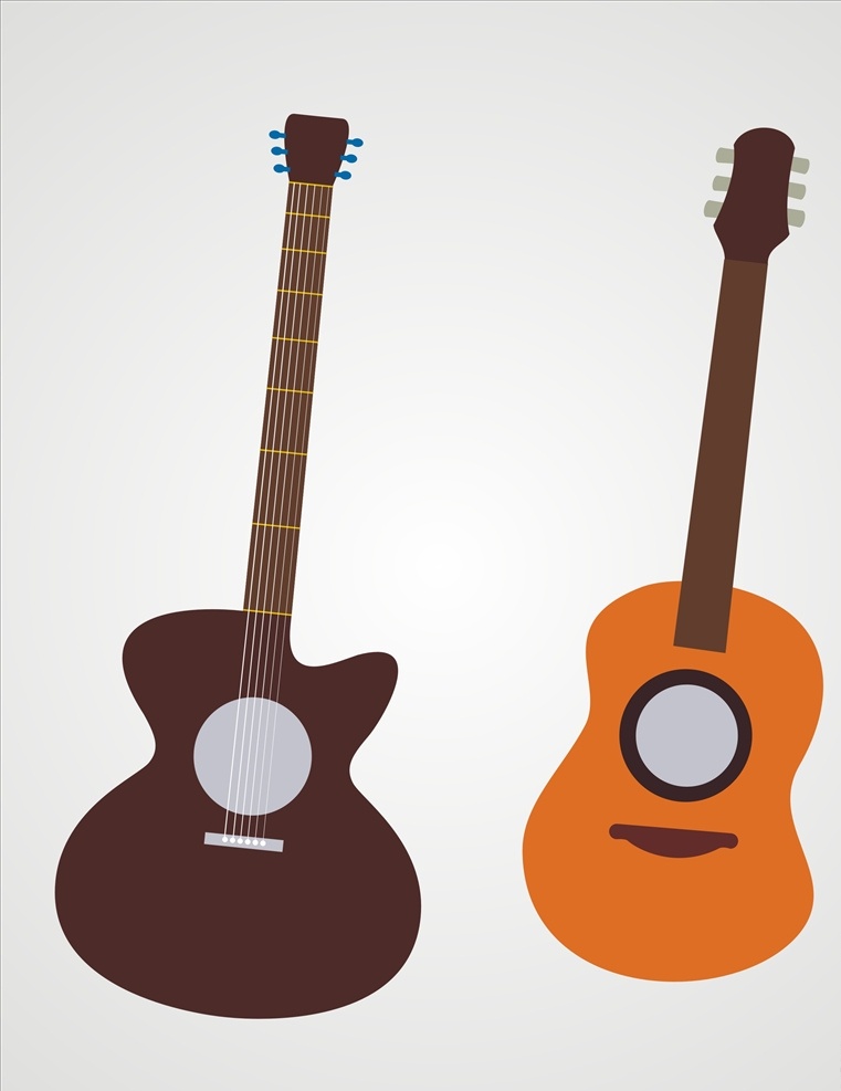 吉他图片 吉他 吉它 乐器 矢量 矢量素材 音乐 矢量吉他 cdr文件 卡通设计