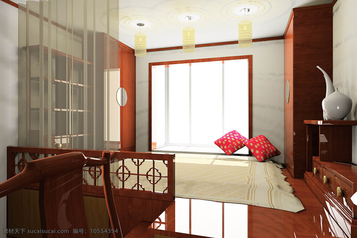 日式 房间 高档 豪华 家居装饰素材 室内设计