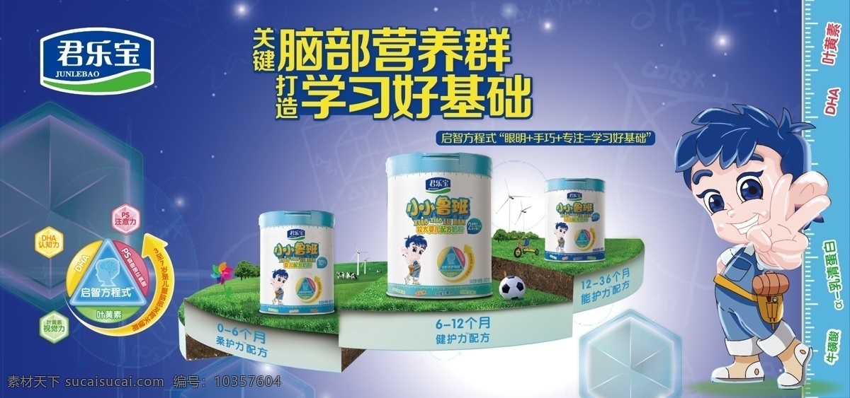 君 乐 宝 奶粉 广告 君乐宝 动画人物 漫画人物 奶粉罐 身高测量