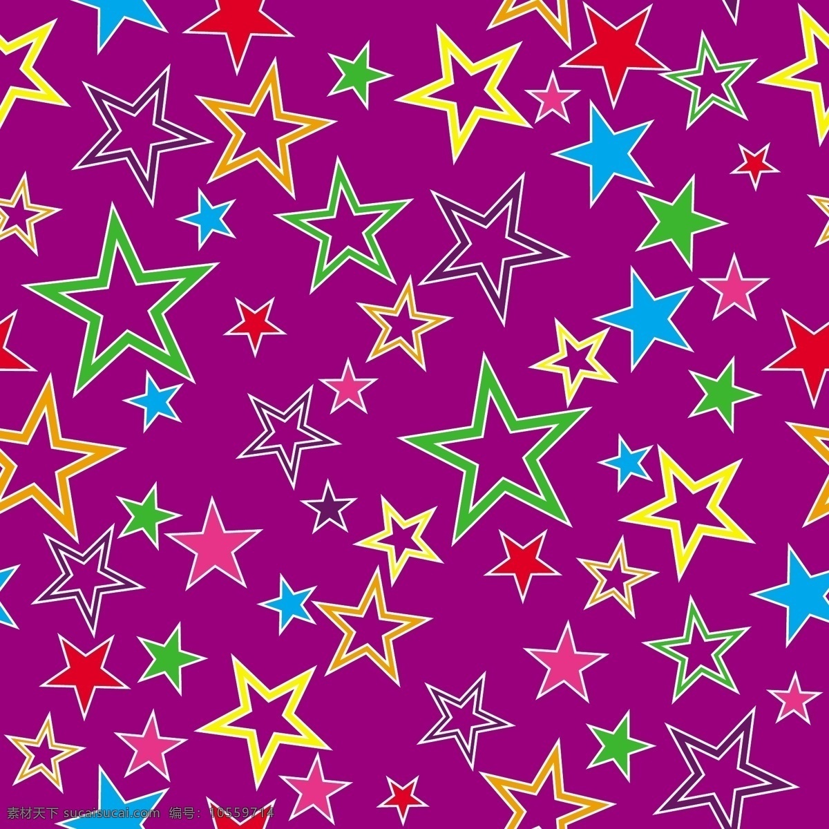 矢量 缤纷 花纹 实用 背景 可爱 连续背景 矢量素材 五角星 星星 矢量图 花纹花边