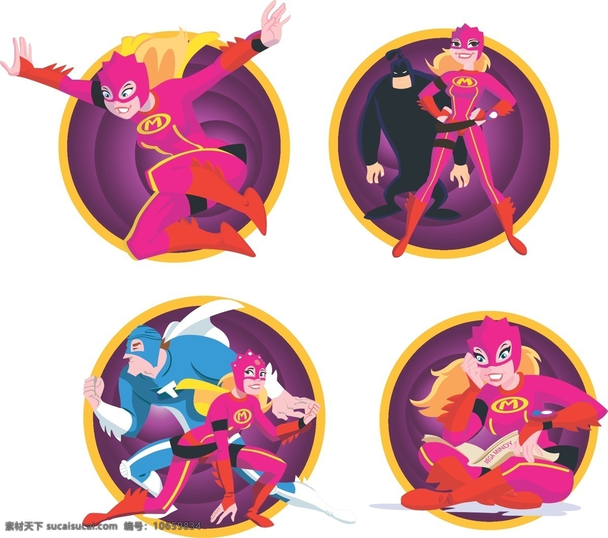 超人 矢量 女超人 男超人 蝙蝠侠 卡通 其他人物 矢量人物