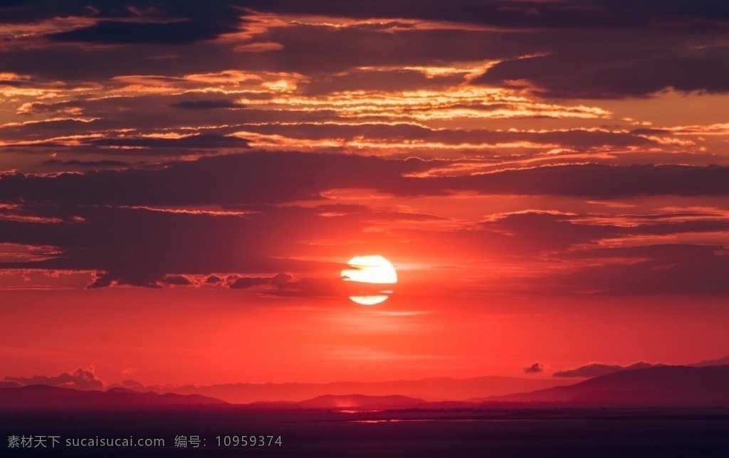 落日 日落 日出 云 红色 太阳 月亮 夜景 夜 自然景观 自然风光