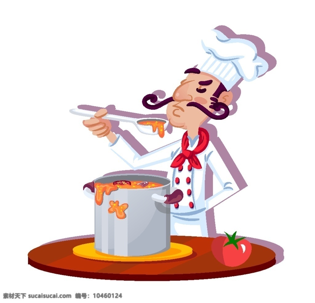 卡通厨师插画 厨师 厨子 做饭 烹饪 卡通人物 人物图库 职业人物