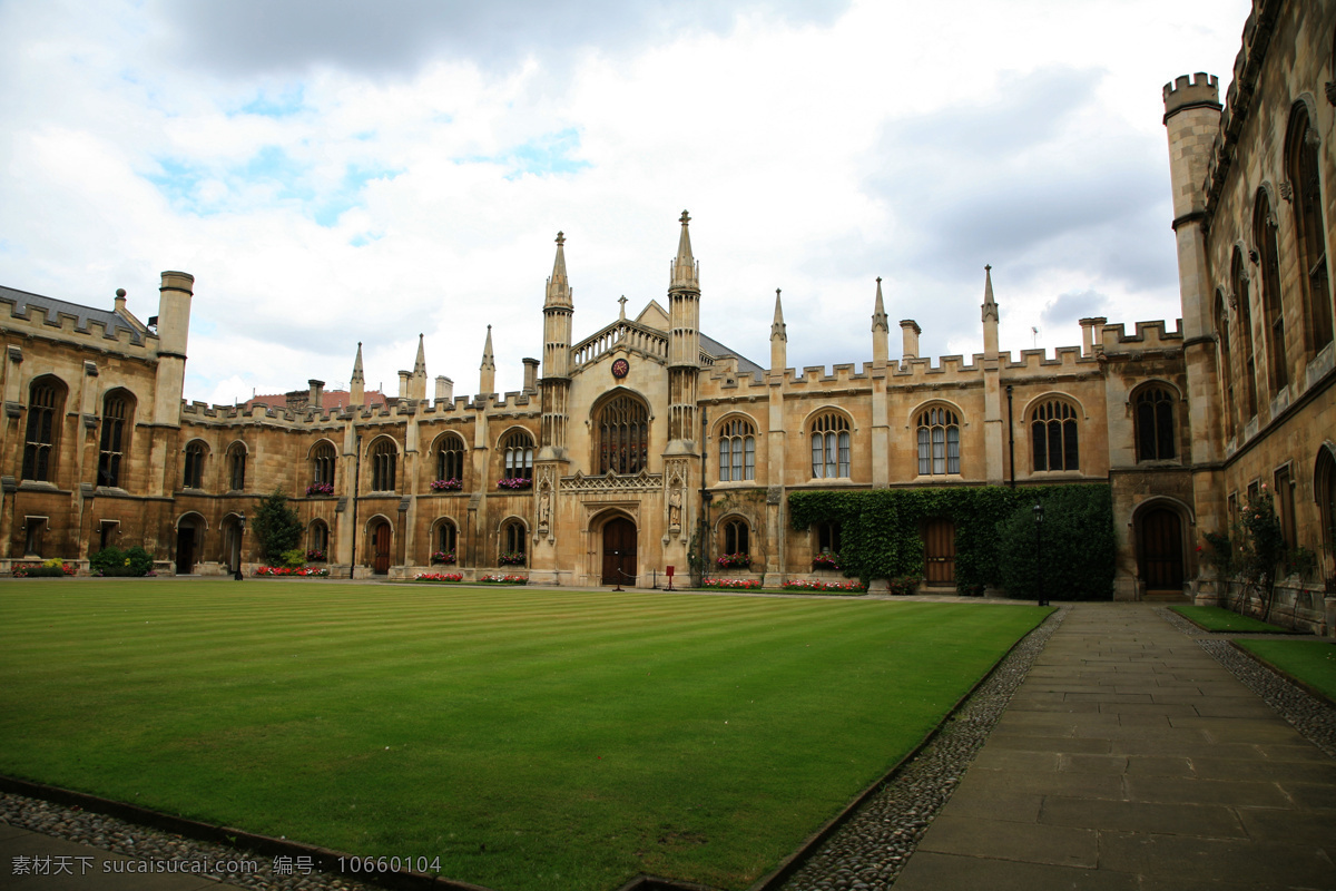 草坪 建筑摄影 建筑园林 欧式建筑 剑桥大学 欧式 建筑 家居装饰素材