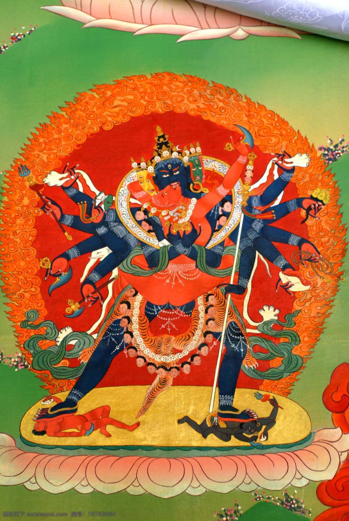 藏传佛教 壁画 唐卡 西藏 宗教信仰 文化艺术 艺术瑰宝 藏画 原始 色彩 浓郁 造型 神秘 绘画 工艺 精美绝伦 摄影图库