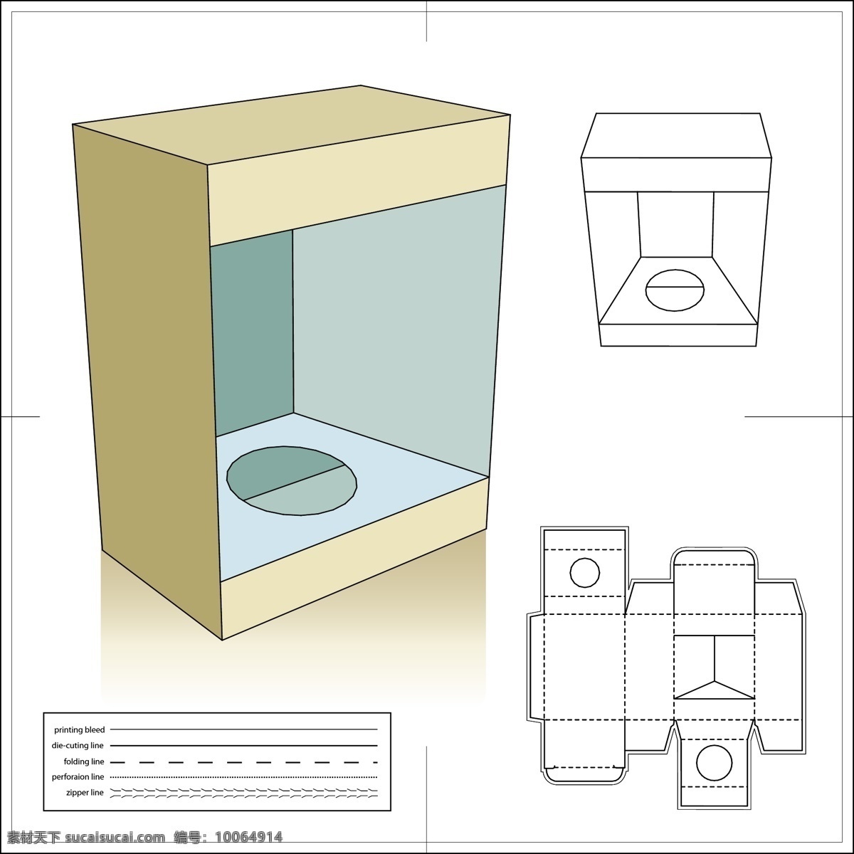 立式 半 透明 包装盒 模板 含 刀模 包装盒模板 包装盒展开图 包装模板 包装设计 纸盒 纸箱 立体 包装 包装模型 纸制包装 含刀模 包装盒平铺图 矢量图