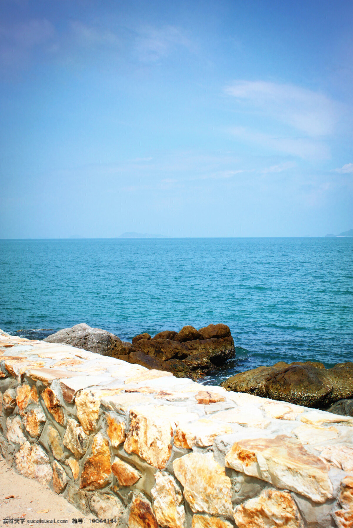 海岸 大海 堤坝 观海 石头 海水 自然风景 自然景观