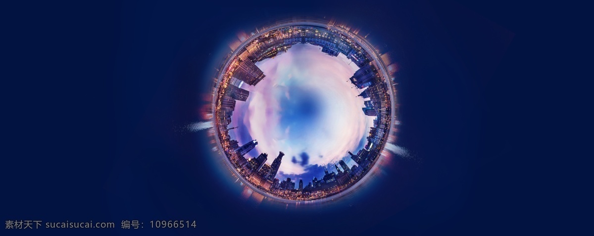 圆形城市图片 圆形城市 创意城市 蓝色 城市 世界城 中心 圆形 光线 分层