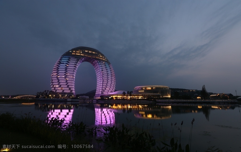 湖州 月亮 弯 酒店 月亮弯 夜景 太湖山庄 建筑园林 建筑摄影