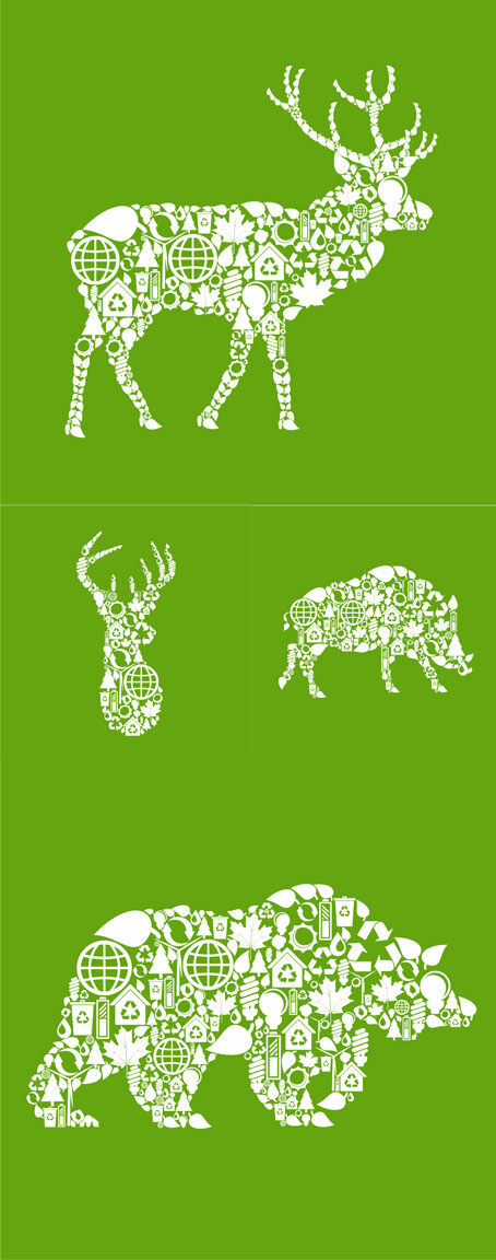 野猪 动物 矢量图 鹿免费下载 动物矢量图 环保素材 剪影 鹿 熊 其他矢量图
