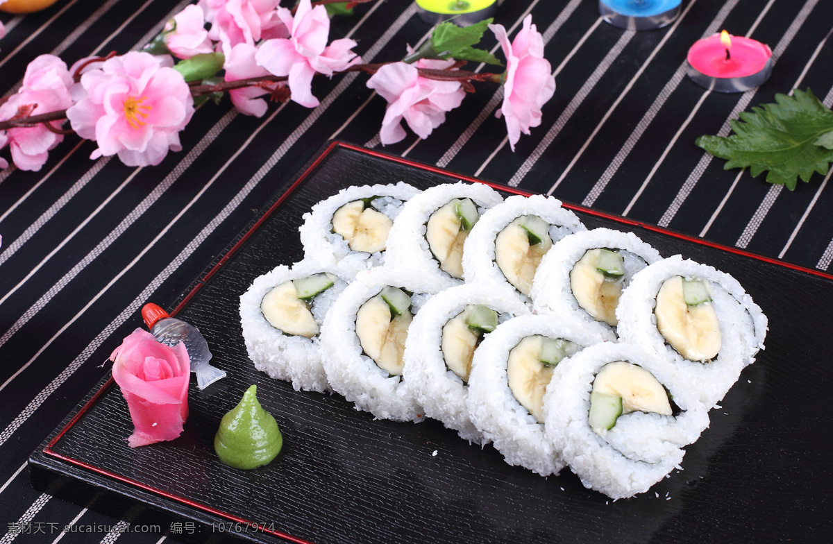 白雪公主寿司 寿司卷 瓜 菜品图片 传统美食 餐饮美食 寿司 西餐美食