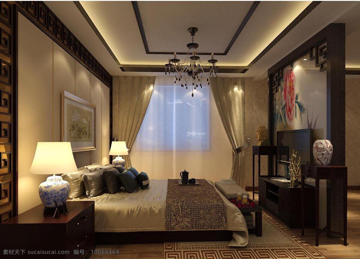 中式 卧室 装修 总是 家居装饰素材 室内设计