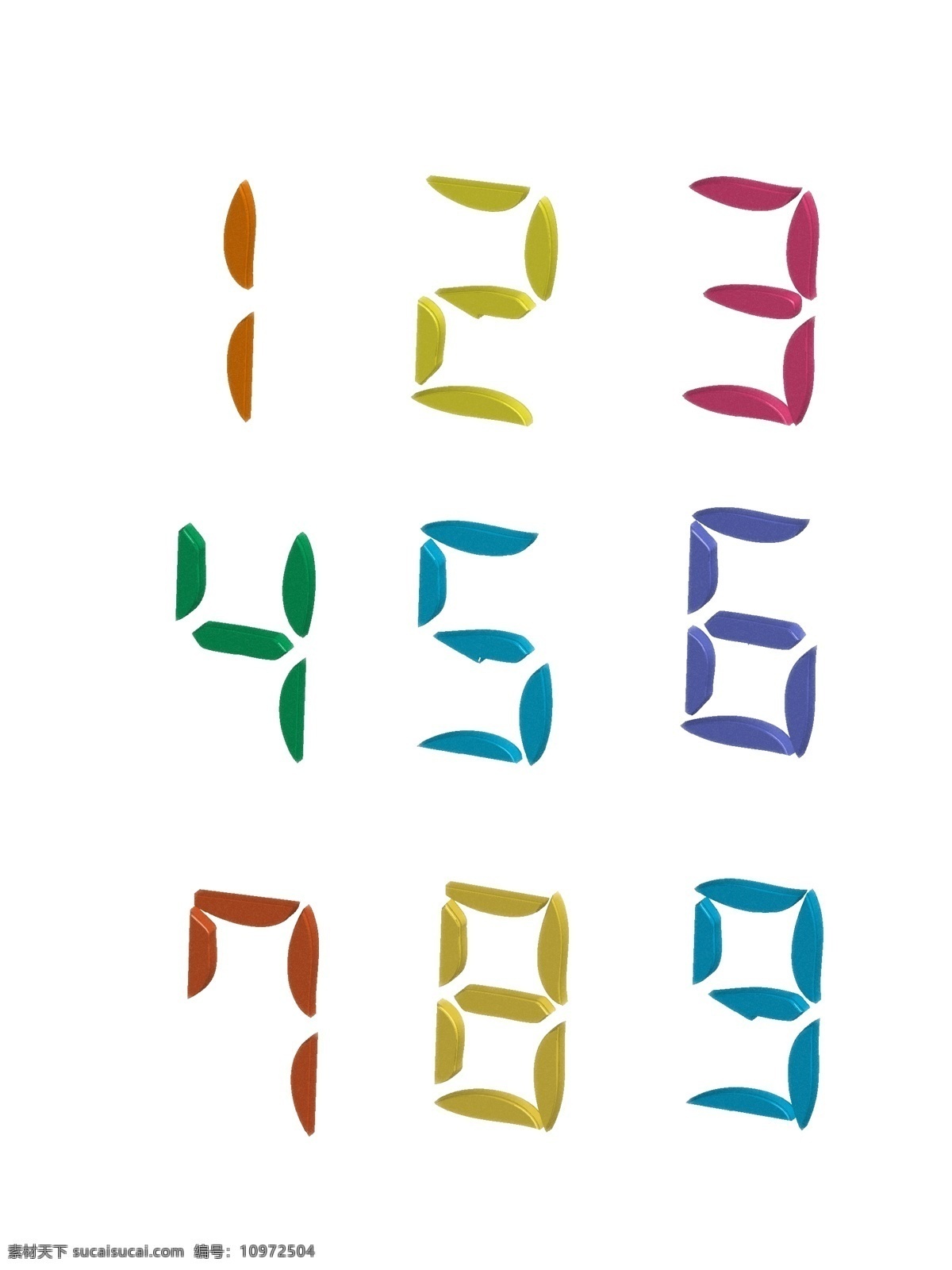 手绘 立体 d 数字 商用 元素 阿拉伯数字 时尚 矢量数字 鲜艳 2.5d