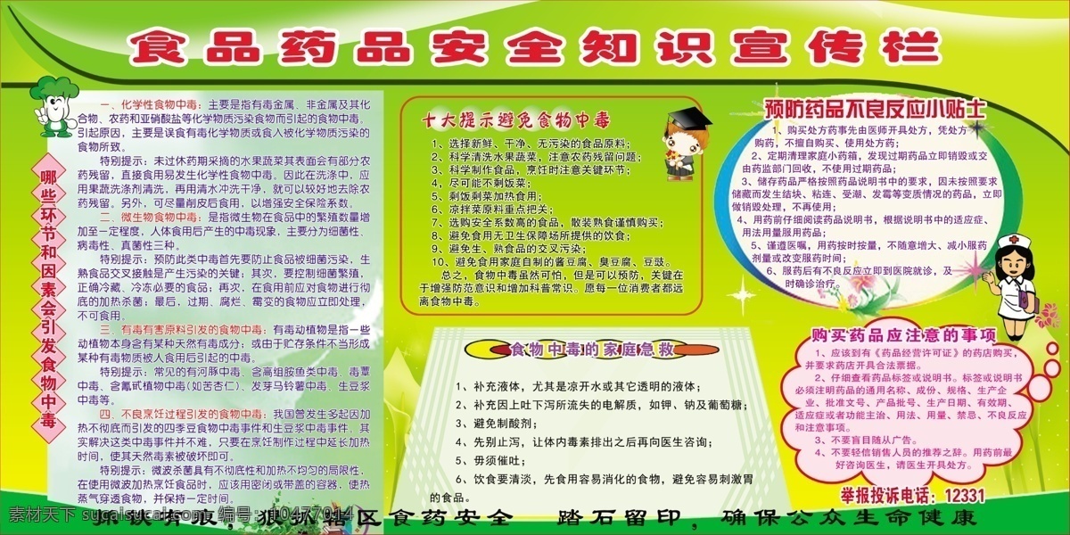 食品药品安全 食物中毒 食药安全 食品安全宣传 药品安全 分层