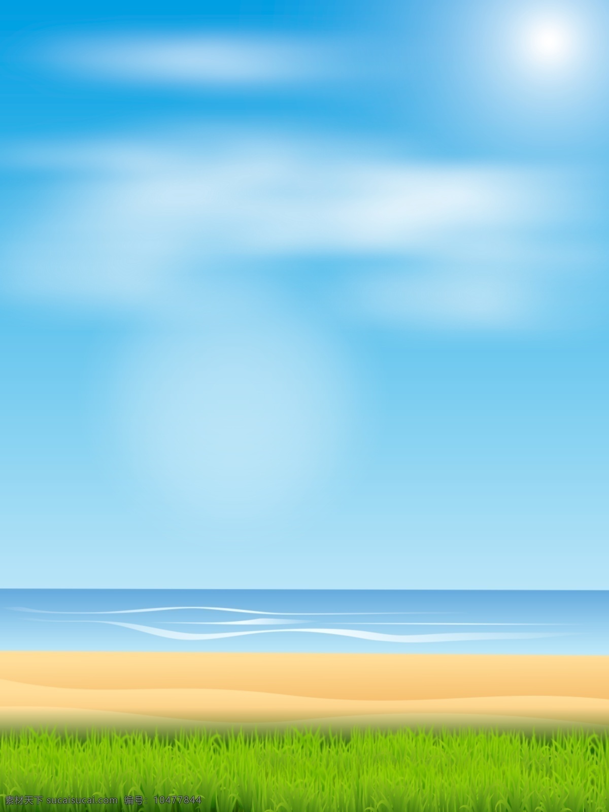 卡通 夏日 自然 海边 休闲度假 背景 图 休闲 度假 背景图