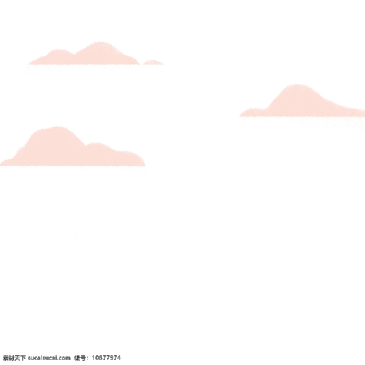 白色 圆弧 云朵 元素 卡通插画 风景 景色 装饰 漂浮