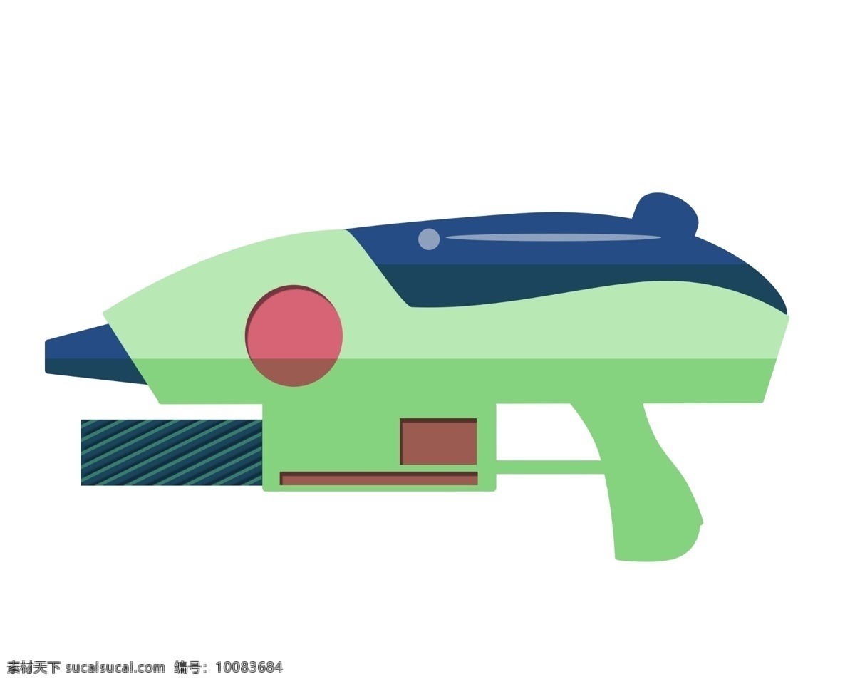 绿色 创意 水枪 插图 绿水枪色 创意水枪 水枪插画 蓝色 卡通水枪玩具 绿色玩具水枪
