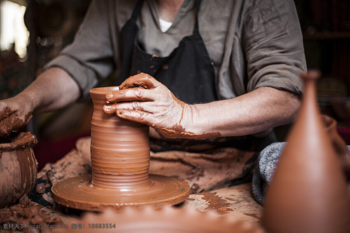陶罐 制作 工人 陶罐器皿 陶艺 陶器 陶瓷 陶瓷制作 瓷器 传统工艺品 其他类别 生活百科