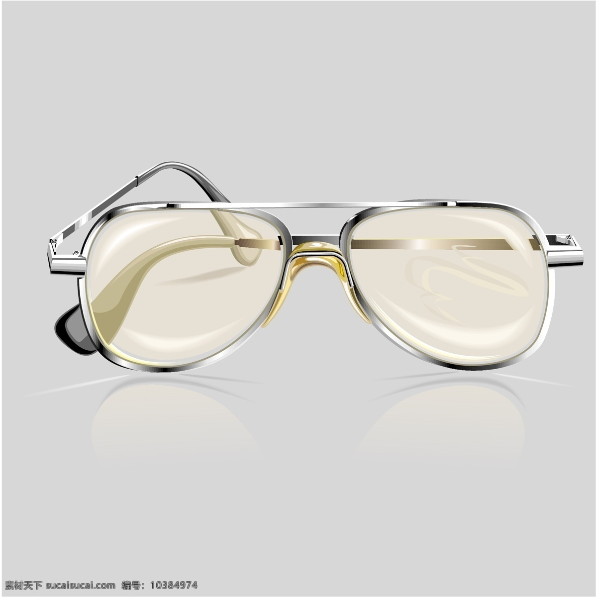 眼镜矢量素材 酷 眼镜 现实主义 白色