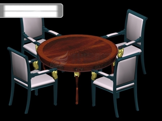 3d 欧式 圆 桌椅 3d设计 3d素材 3d效果图 椅 椅子 圆桌 欧式圆桌椅 矢量图 建筑家居