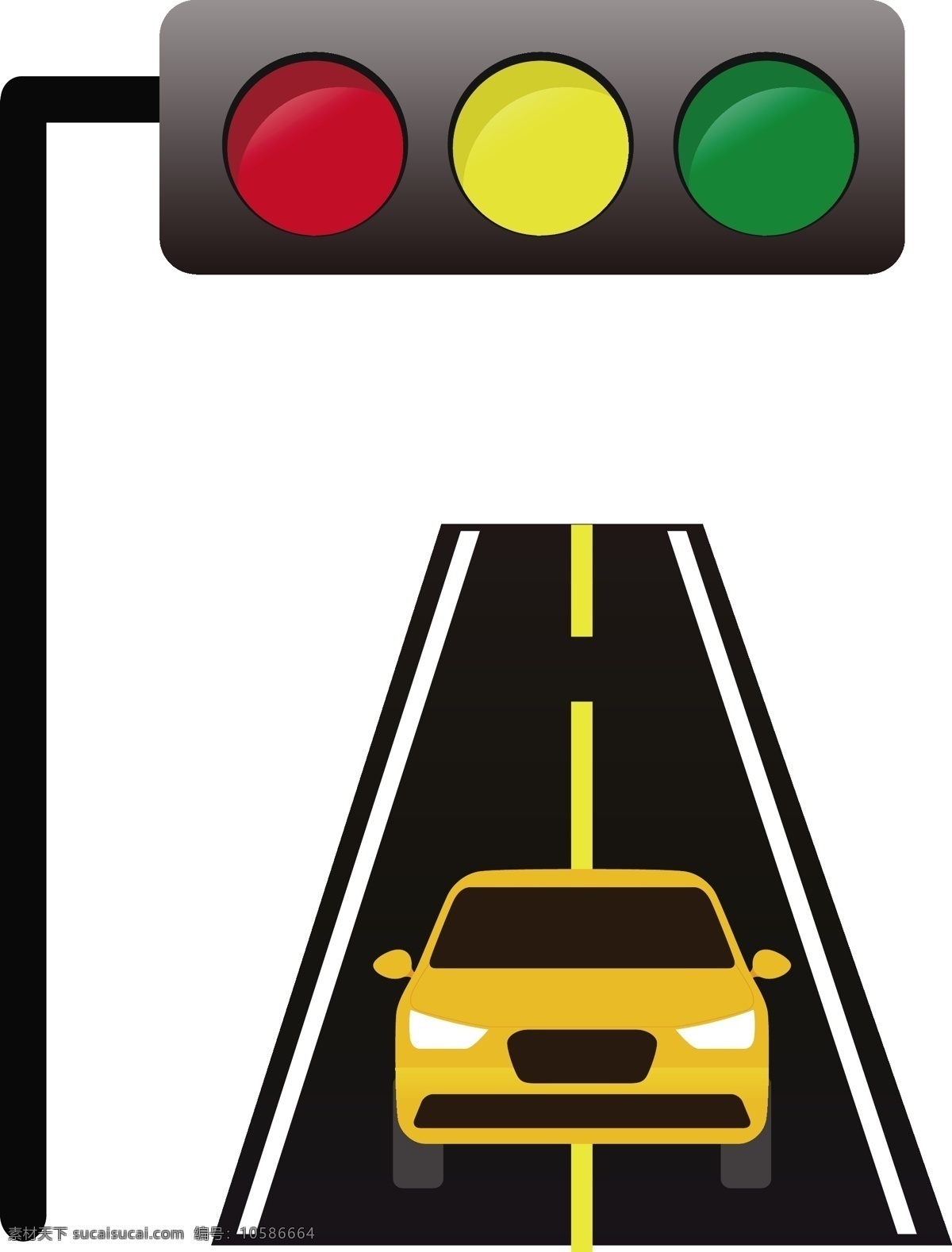卡通 扁平化 红绿灯 交通 交通图标 信号灯 标识 生活图标 装饰图案