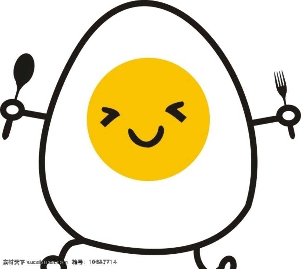 卡通蛋蛋 鸡蛋 卡通 烘焙 可爱 矢量 颜色可改