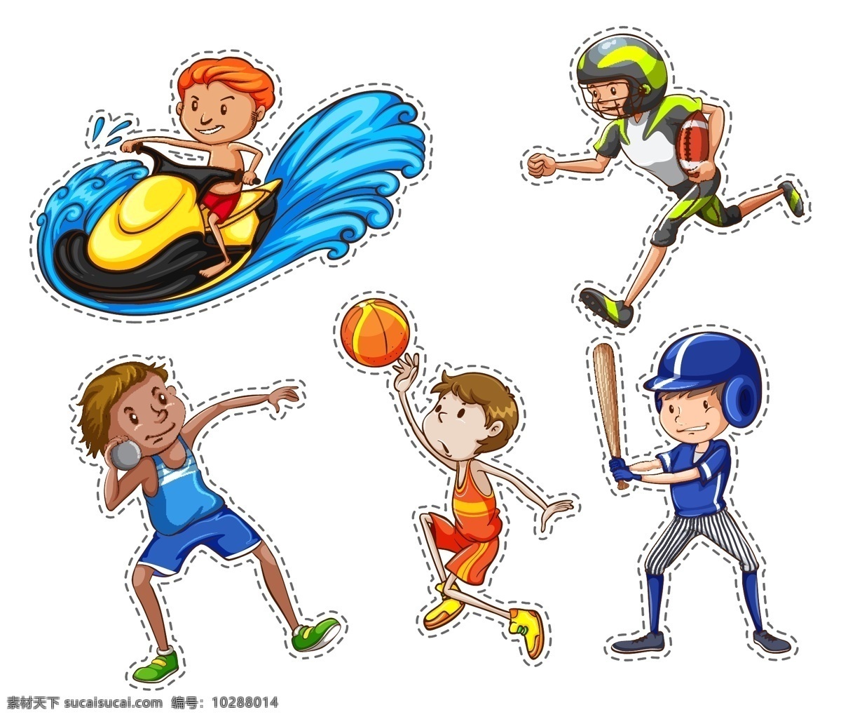 儿童和运动 卡通运动员 健康 娱乐 运动 运动员 活动 训练 练 球队 游戏 竞争 儿童 学生 体育 休闲娱乐体育 卡通设计