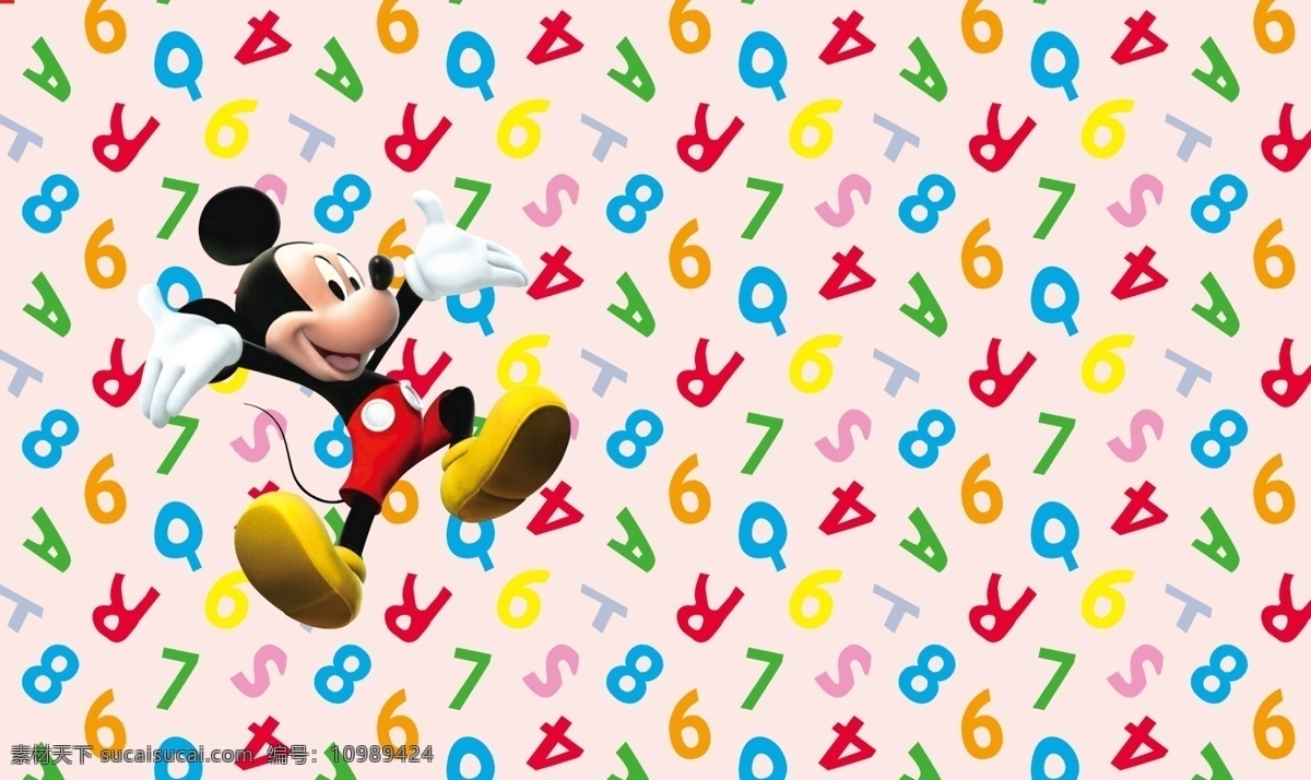 米奇定位 定位 米奇 迪士尼 字母 数码印花 分层
