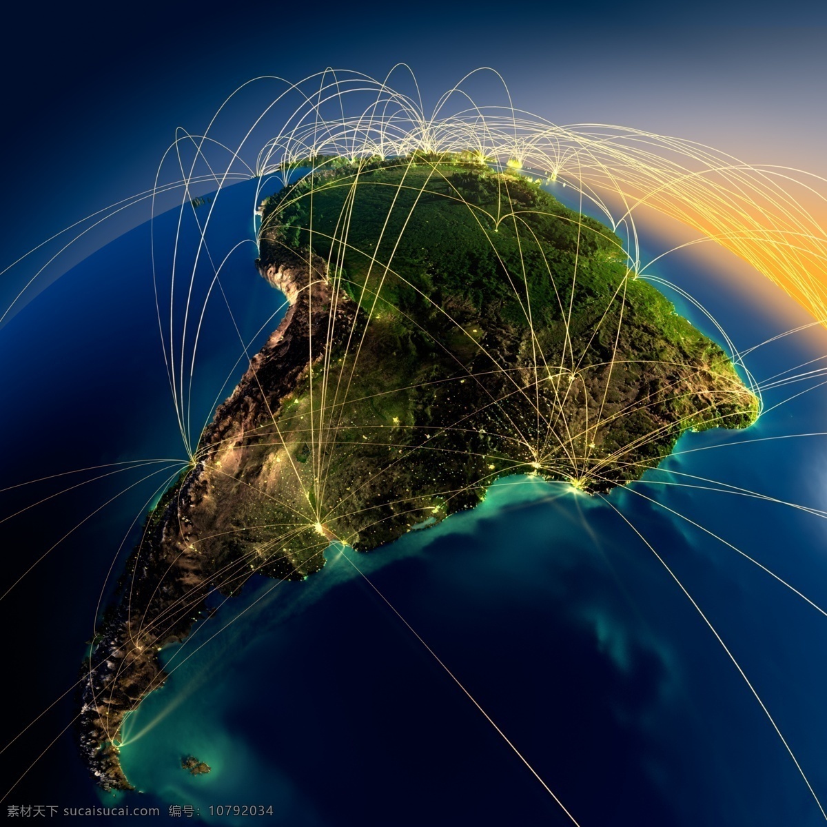 南美洲 地图 地球 辐射全球 分布图 蓝色地球 地球背景 世界地图 鸟瞰地球 地球表面 其他类别 环境家居