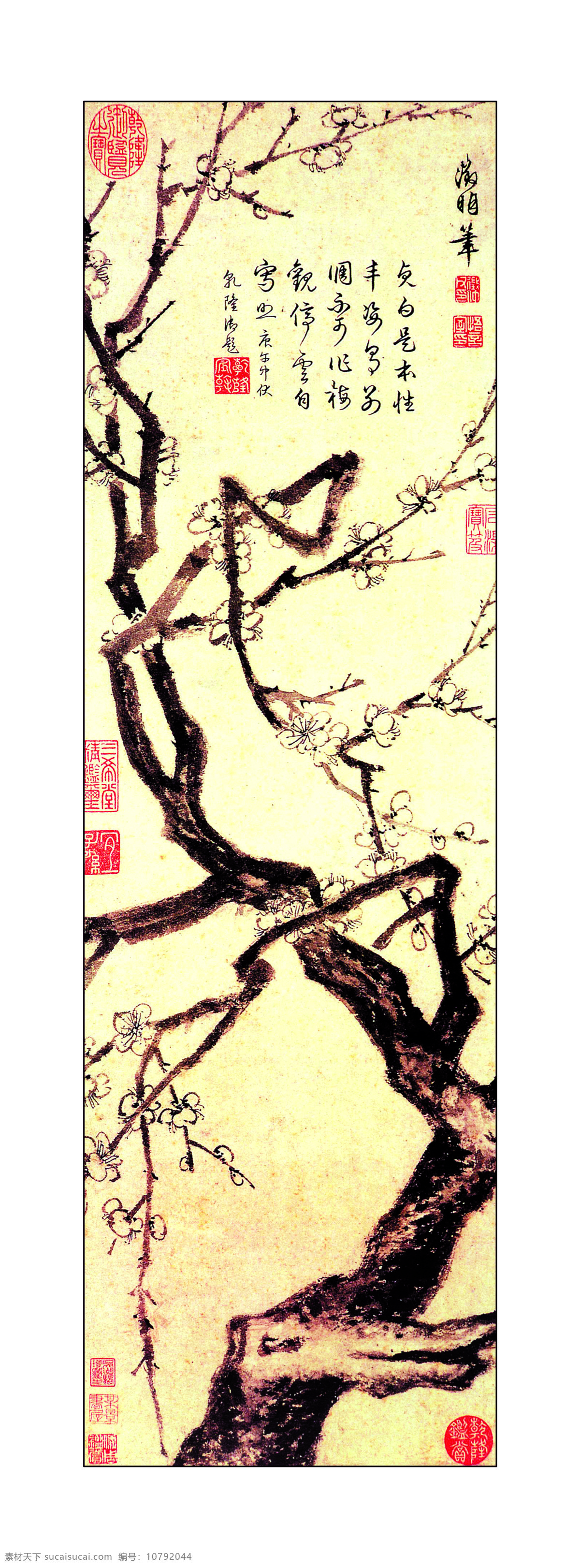 梅花图片素材 花鸟画 中国画 国画 水墨画 丹青 绘画艺术 传统绘画 梅花 书画文字 文化艺术