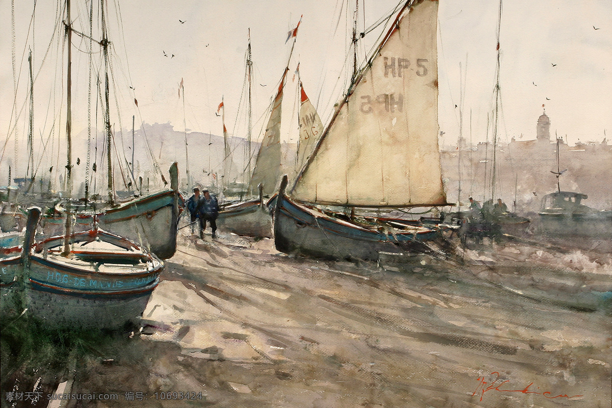 油画帆船 装饰画 风景画 油画 海上轮船 货轮 帆船 天空 大海 远航 一帆风顺 乘风破浪 码头 文化艺术