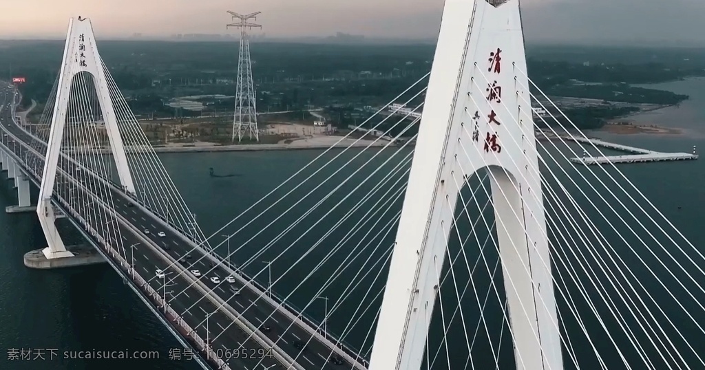 大桥 海 自然风光 实拍 高清 高清实拍 大桥航拍 夜景 烟花 多媒体 实拍视频 mp4