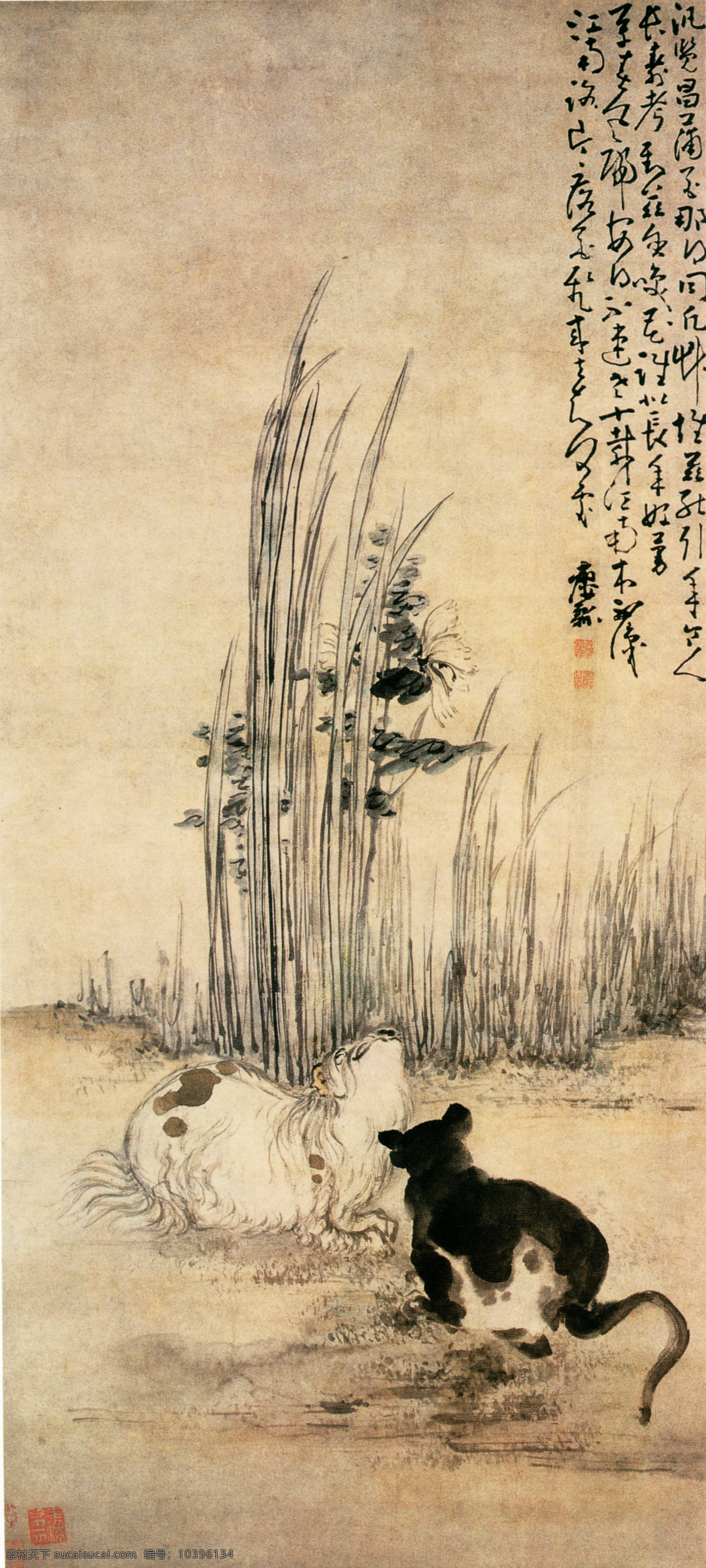 水墨 动物 国画 水墨动物 国画风景写意 山水画 水墨风景画 水墨画 绘画艺术 名画 装饰画 中堂画 书画文字 文化艺术