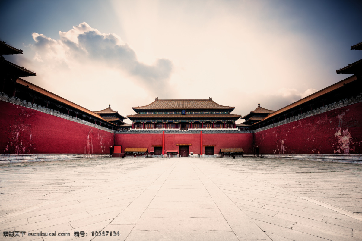 高清 故宫 背景 中国风 红色 广场 北京