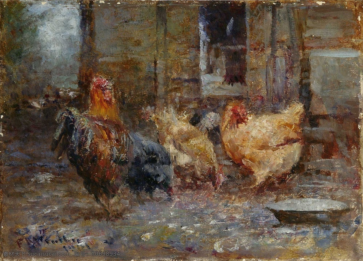 1901 大师 画家 风景画 静物 油画 建筑 装饰画 chickens mccubbin frederick 人物 高清 西方 国外 现代 家居装饰素材