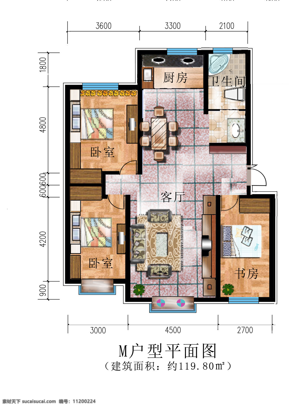 户型 布置 彩平图 环境设计 平面 平面图 室内 室内设计 家居装饰素材