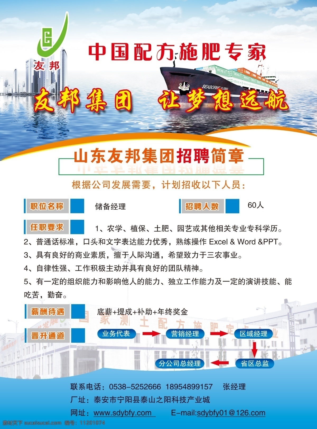 招聘免费下载 友邦 招聘 招聘简章 友邦肥业 psd源文件