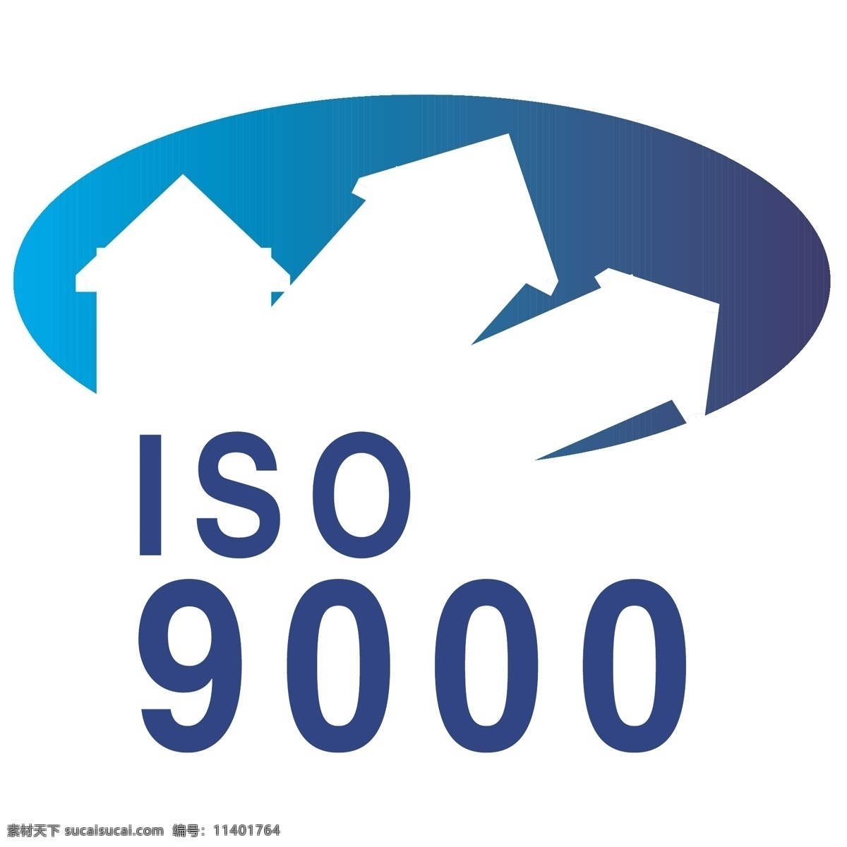 iso 质量 管理体系 logo iso9000 标识 logo设计 蓝色 白色