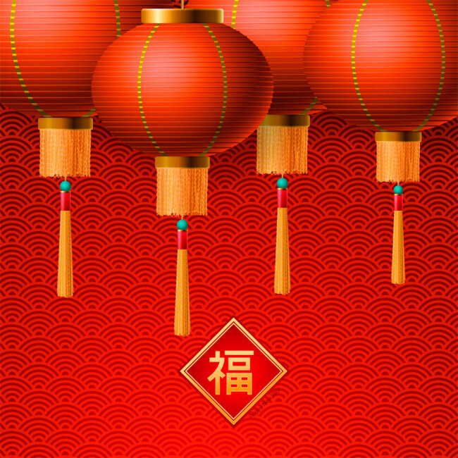 灯笼 水 纹 中国结 红灯笼 卡通灯笼 中国元素 中国风主题 喜庆元素 节日素材 矢量素材