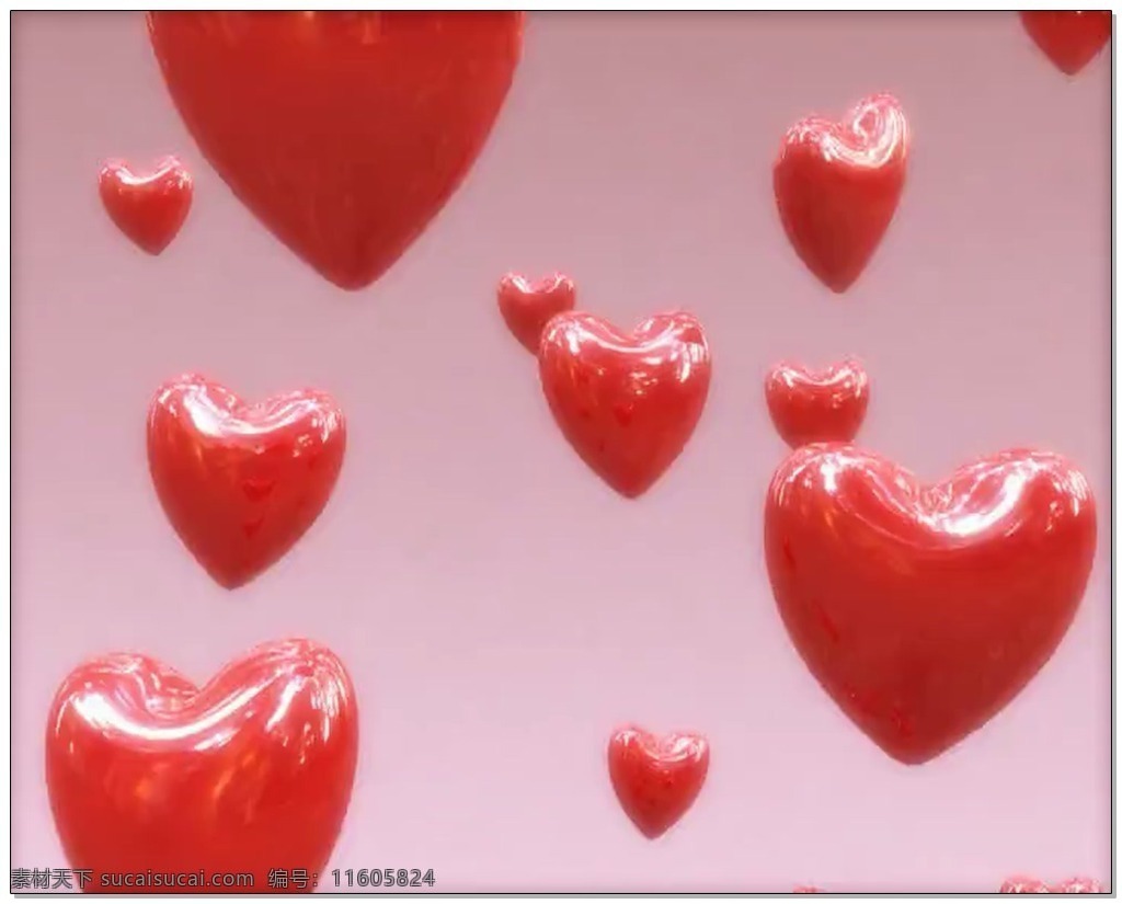 火红色 爱心 视频 高清视频素材 视频素材 动态视频素材 红色 糖果