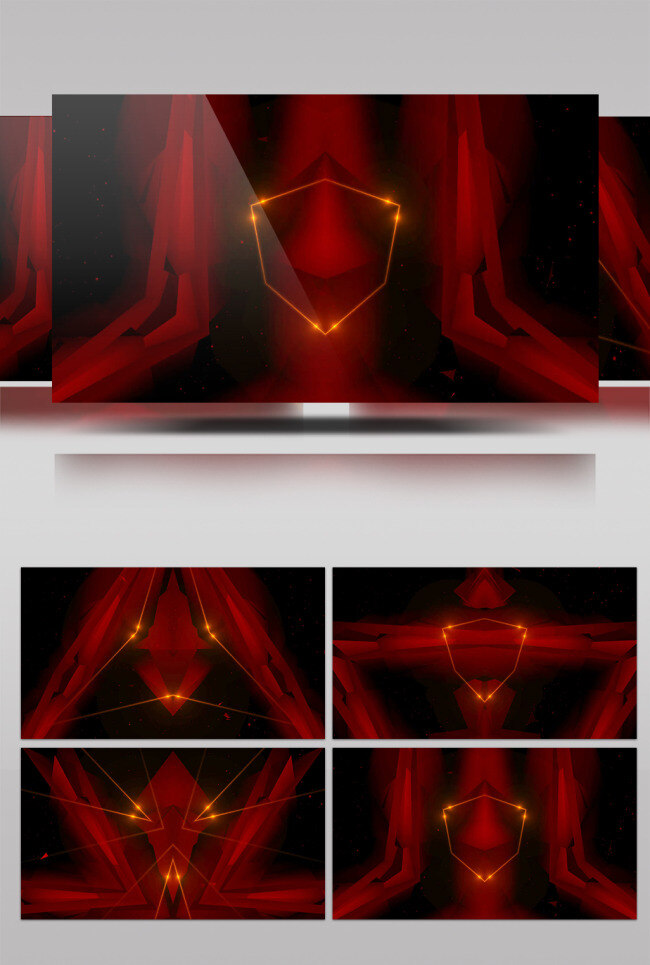 动态 红色 盾牌 视频 高清视频素材 视频素材 动态视频素材 形状