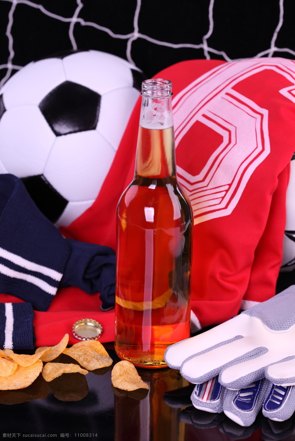 啤酒 设计图库 生活 生活百科 手套 体育 体育用品 足球 足球和啤酒 橘子皮 球网 运动